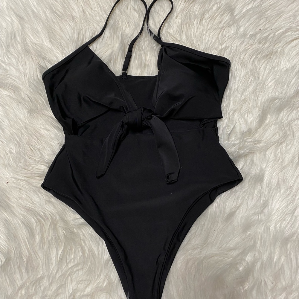 Black One Piece Swimsuit Size Large